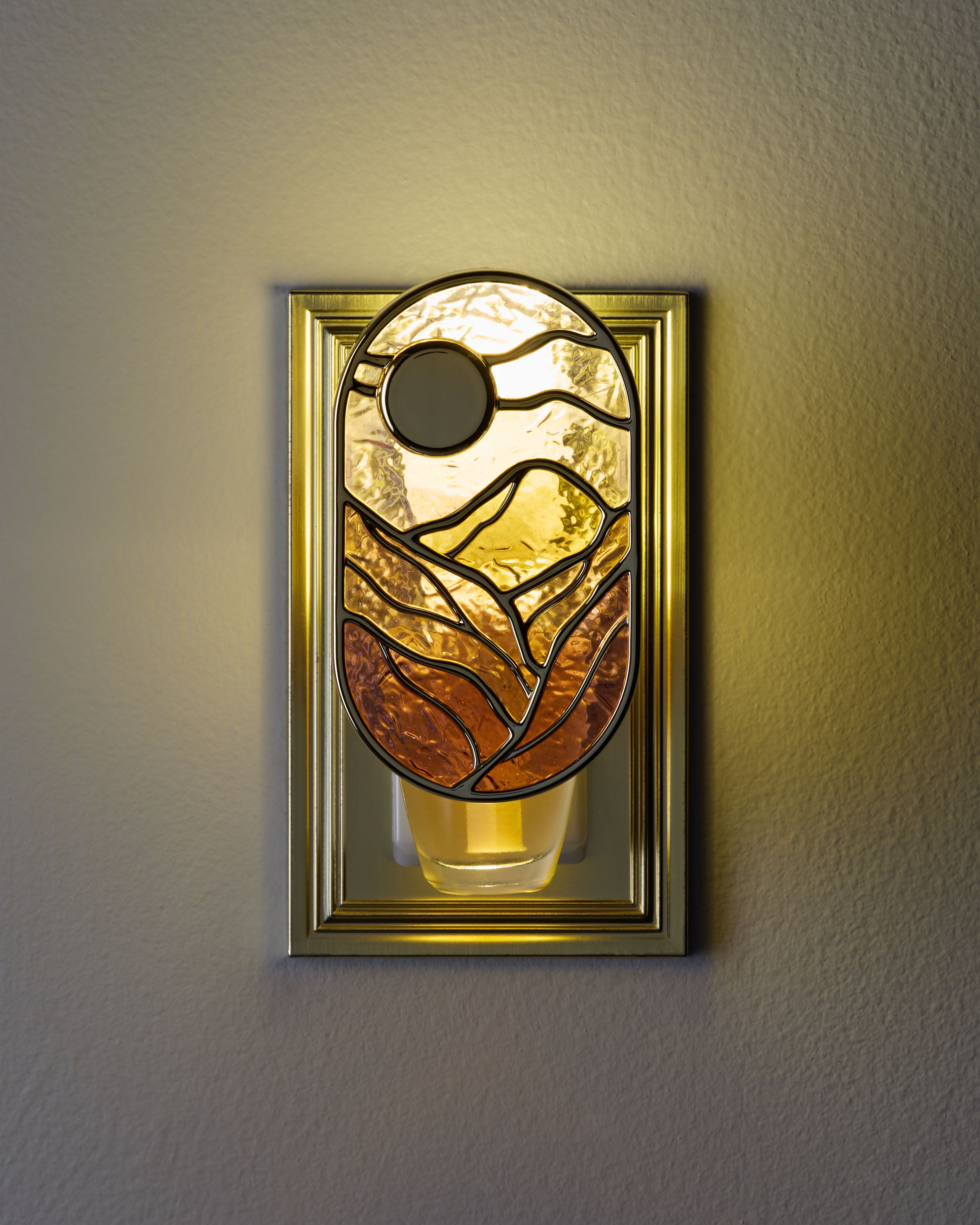 Stained Glass Mountain Scene Nightlight - Image 3