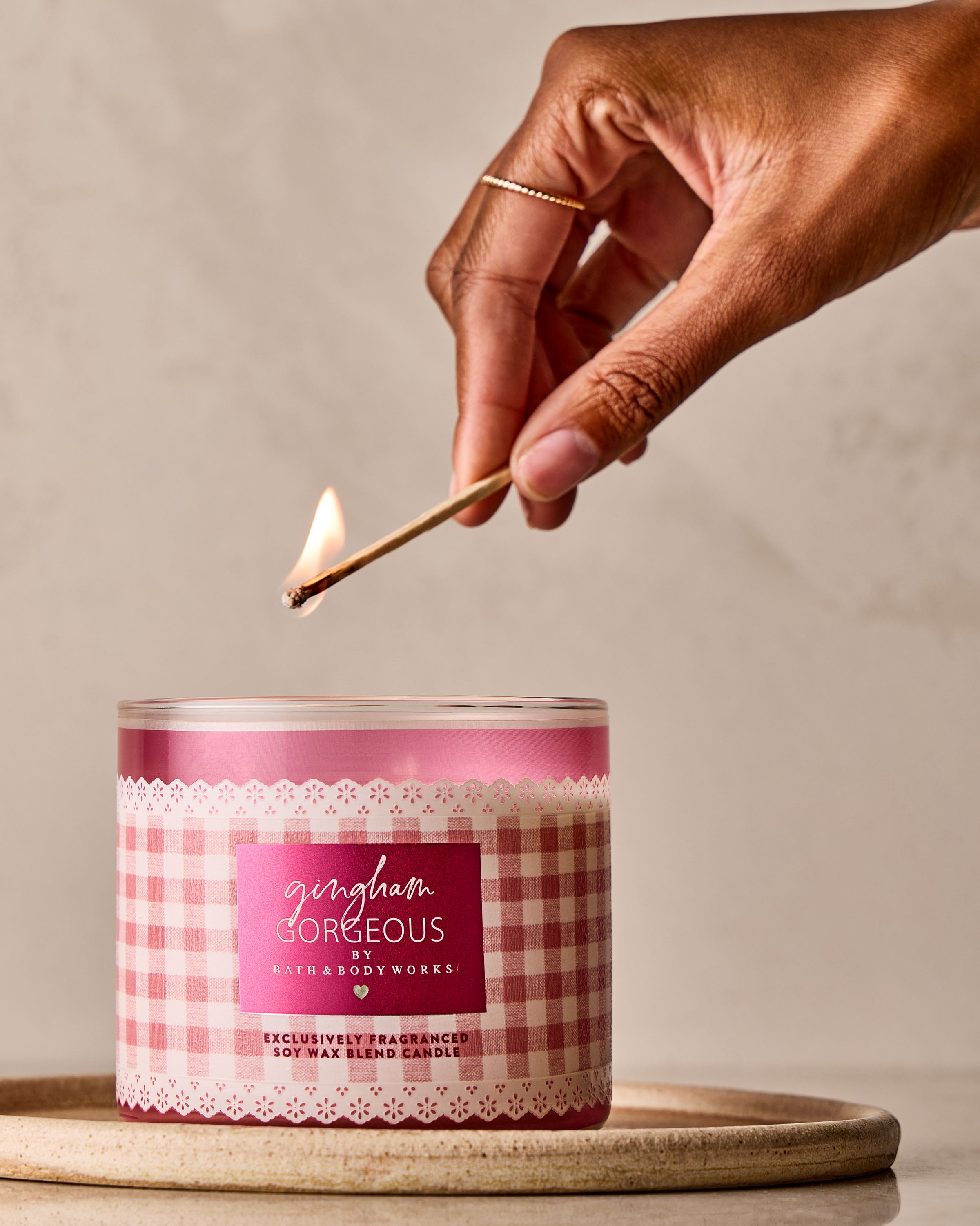 Gingham Gorgeous 3-Wick Candle - Image 6